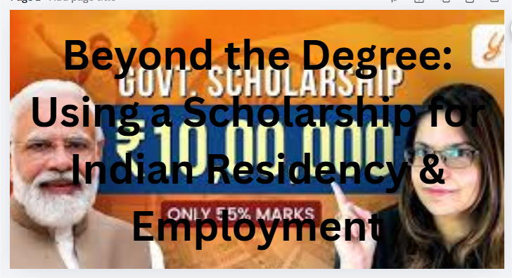 Beyond the Degree: Using a Scholarship for Indian Residency & Employment